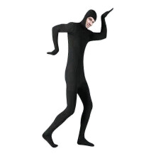 (XL, Black) Invisible Morph Zentai Suit Men's Women's Spandex Open Face Costume Cosplay_shut