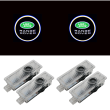 Leddeurwelkomstlamp met logo, compatibel met Land Rover Range Rover Freelander Discovery 3 4, autowelkomsprojector, schaduw embleem lamp, 4 stuks