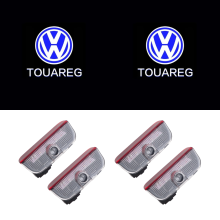 Auton ovien LED-projektorivalot, yhteensopivat VW Touareg -mallin kanssa, tervetulovalo, virheetön langaton laserlamppu, 4 kpl