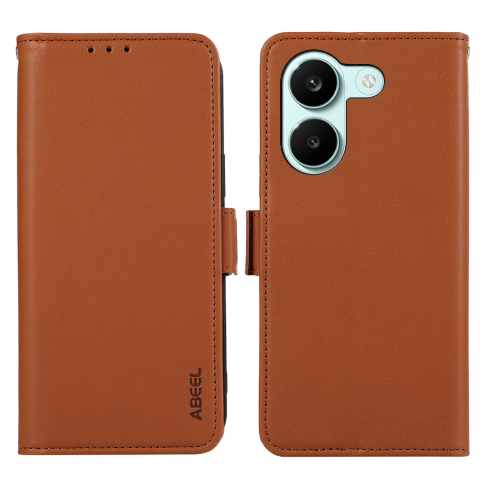 (Brown) For Xiaomi Redmi Turbo 5 5G / Poco X8 Pro 5G Case Leather Phone Cover With Rfid Blocking Wallet Brown 6914295852081