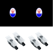 4 kpl LED-auton ovilogo valot, yhteensopiva Maserati Ghibli, Levante ja Quattroporte, HD-tervetuloa varjoprojektori, varaosa, oven alle heijastava lam