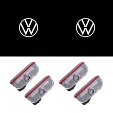 Türprojektionsleuchten für Auto, kompatibel mit VW Golf, Passat, Tiguan, Logo-Willkommenslicht, kabellose Pfützenleuchten, fehlerfrei, 4er-Set