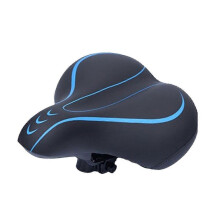 Comfort Revolution: Oversized Bike Seat, Breathable Waterproof Saddle with Dual Shock-Absorbing for Indoor Outdoor Use, Universal Clamp Adapter