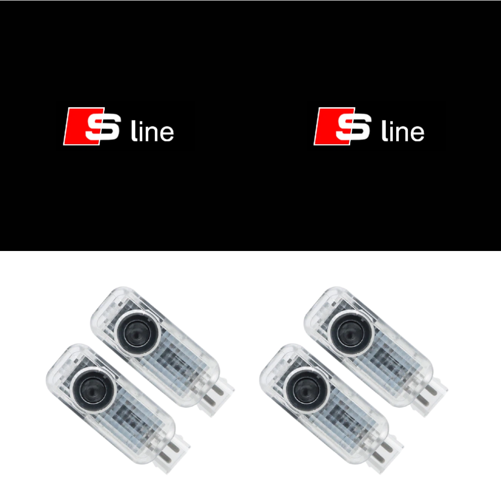 4 Pack Compatible Logo Projector Lights For A4l A5 A6l A7 A8l Q3 Q5 Q7 Door Welcome Ambient Lighting Replacement 6083684376481