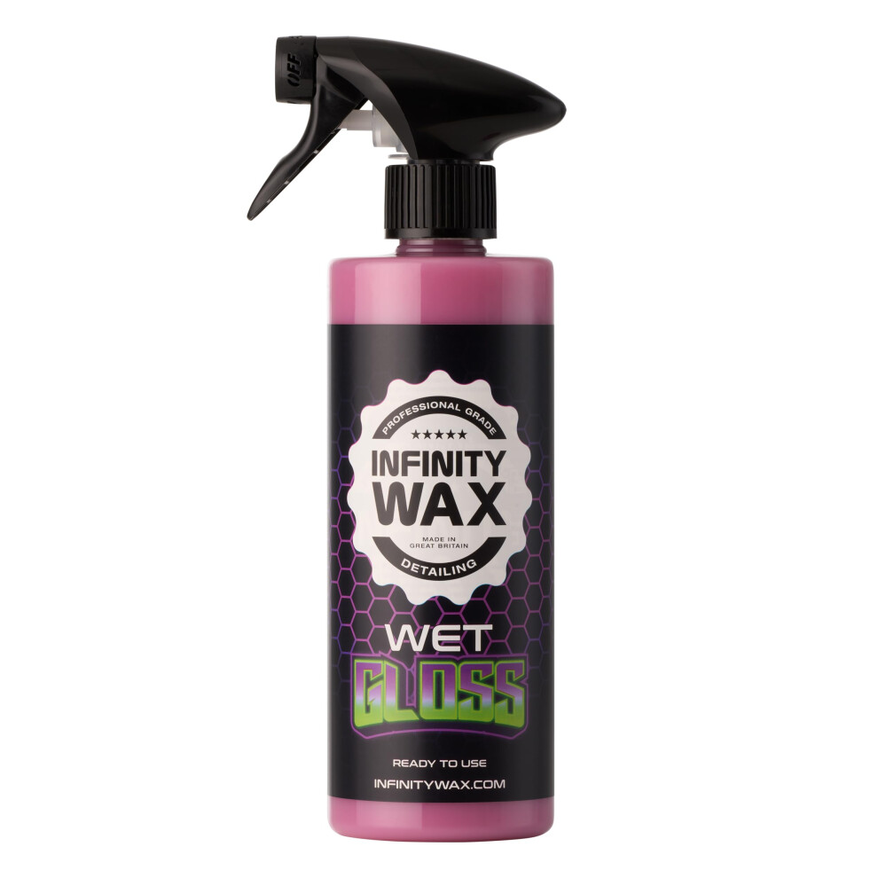 Infinity Wax Wet Gloss Sealant 500Ml Â Instant Shine Polymer Spray & Rinse Aid Deep Gloss Finish, Hydrophobic Protection And Easy