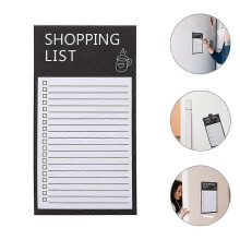 Black Magnetic Memo Pad Set for Fridge, Rectangular Paper Notes for Home and Office, 11.8 x 3.0 x 0.2 inches