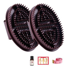 (Brown) Soft Gentle Whole Body Relaxation Massage Brush Kit for Women,Ideal for Beauty Salon Therapy and Home Spa Use