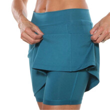 Womens Comfortable Tennis Skirt Elastic Waistband Two-T M