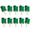 10Pcs Graduation Celebration Fan With Ergonomic Handle-Green 1