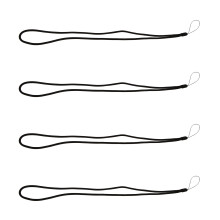 4X Nylon Geflochtene Schnur Halsband fuer Handy Kamera Schwarz