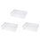 3X Plastic File Organizer Transparent Square Storage Box Storage Box File Storage Box M 1