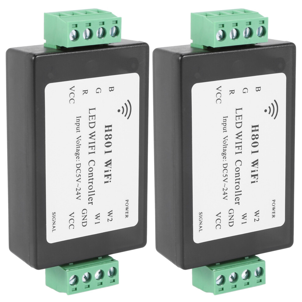 2X H801 Rgbw Led Wifi Controller Led Rgb Controller Dc5-24V Input For 5050 2835 3528 Smd Led Strip Tape Ribbon Light 6031151160521