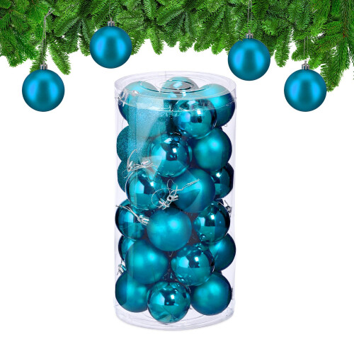Kerstboomballenset, 30 plastic decoraties 1