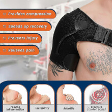 Shoulder Brace for Women & Men - Pain Relief, Compression for Torn Joints, Tendonitis & Bursitis - Stability Strap for Dislocated Subluxation Neck