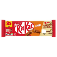KitKat 2 Finger Orange Chocolate Biscuit Bars – 8 Pack (8 x 20.7 g) | Crunchy Wafer Fingers with Zesty Orange Flavour | Refreshing Snack or Shareabl