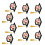 10Pcs Commencement Cap Shape Candy Box Set Graduation-Black 1