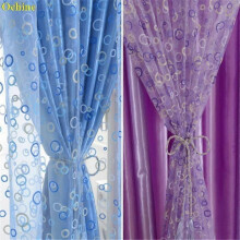 Bubble Type Voile Window Curtains Sheer Panel Drape Scarf Curtain