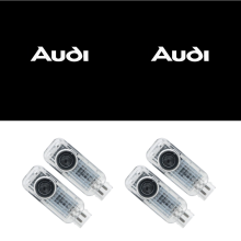 4er-Set Türprojektor-Logoleuchten kompatibel mit Audi A4L A5 A6L A7 A8L Q3 Q5 Q7, Ein- und Umgebungsbeleuchtung für den Fahrzeugtürbereich