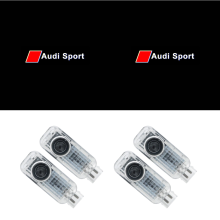 4 kpl Audi-logon projektorivaloja A4L, A5, A6L, A7, A8L, Q3, Q5 ja Q7 - Oviin tervetulovalo ja tunnelmavalaistus, urheiluun