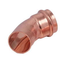 Copper V Shaped 45 Degree Socket Elbow Water Heating Fittings Joint Bend Connector for Homes water Pipe Enduring