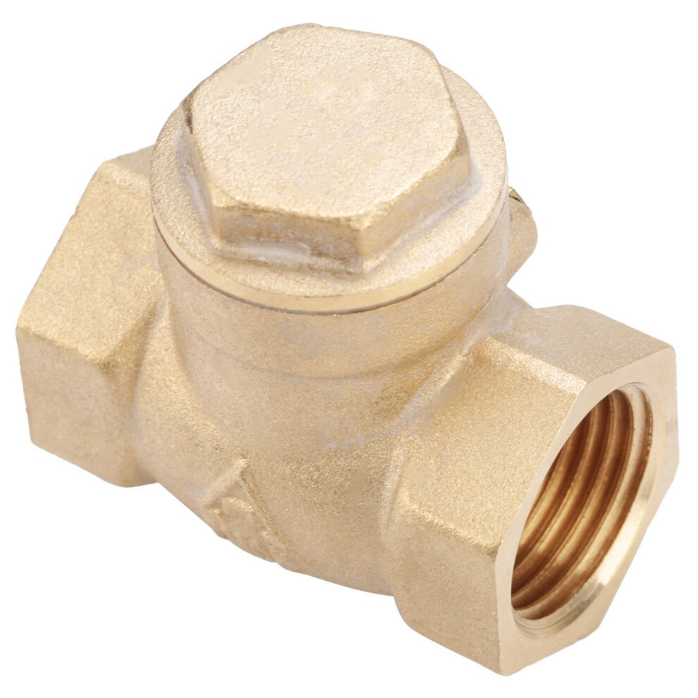 Swing Check Valve Brass Female Thread Golden