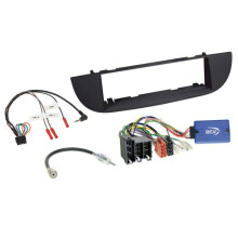 Kit 1-DIN compatible con Fiat 500(ZAF 312) 10/2007-07/2015 SWC/antena