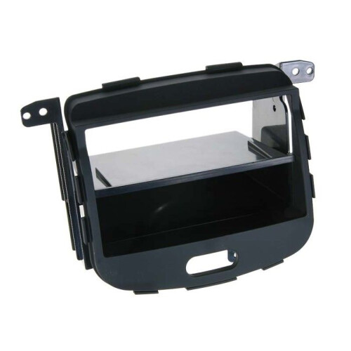 Soft-Touch 2-DIN Frontadapter mit Ablagefach, kompatibel mit Hyundai i10 2008 >
