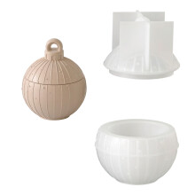 Food Grade Silicone Heart Shaped Candle Making-Dot and stripe