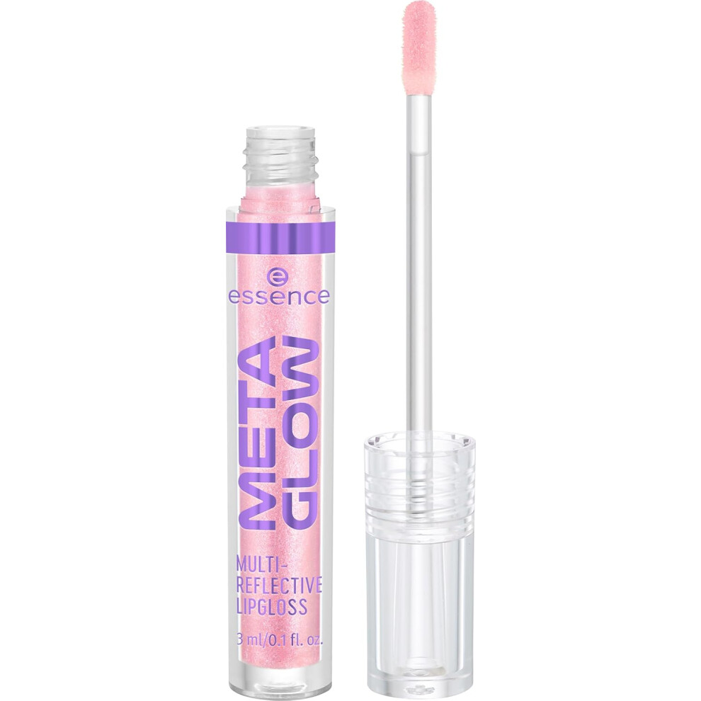 Essence Not,Specified | Meta Glow Multi-Reflective Lip Gloss | Iridescent Shimmer, Holographic, Non-Sticky & Comfortable | Vegan & Cruelty Free (02 | Digital Pink)