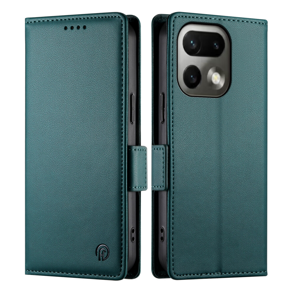 (Blackish ) For Realme 16 Pro 5G Stand Case Pu Leather Wallet Phone Cover Green 6914294986602