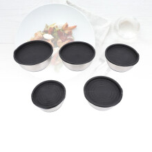 5-Piece Bowl Set Stainless Steel with Lids