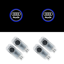 4er-Set Kompatibel mit Audi-Logoprojektor-Lampen für A4L A5 A6L A7 A8L Q3 Q5 Q7 Tür-Einstiegsbeleuchtung und Ambientebeleuchtung