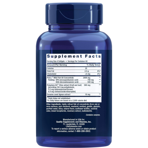 Life Extension, Super Omega-3, 240 Pehmolevytabletti 1