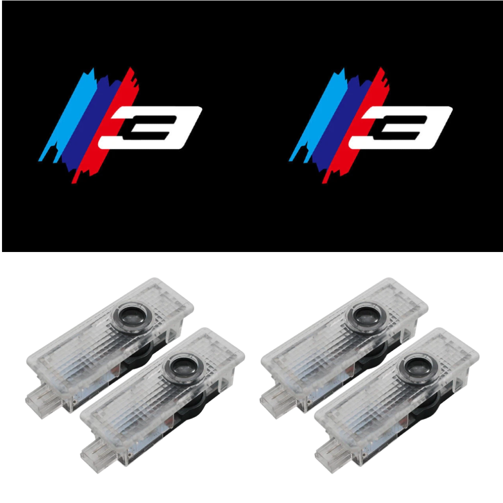 4 Pack Car Door Logo Projector Lights, Welcome Puddle Lamp For 1 To 7 Series, X1 To X7 And M Series, Ambient Lighting 6083684377365