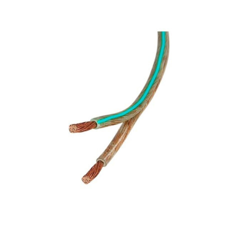 Lautsprecherkabel 2x2-50mm² transparent/minze pro Meter