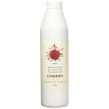 Simply Cherry Topping Sauce, Ready to Use Dessert Sauce for Ice Cream, Waffles, Pancakes, Coffee & Milkshakes (1 kg)