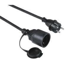 Extensión de cable eléctrico - Exterior - IP44 - 10 m - Tapa de goma