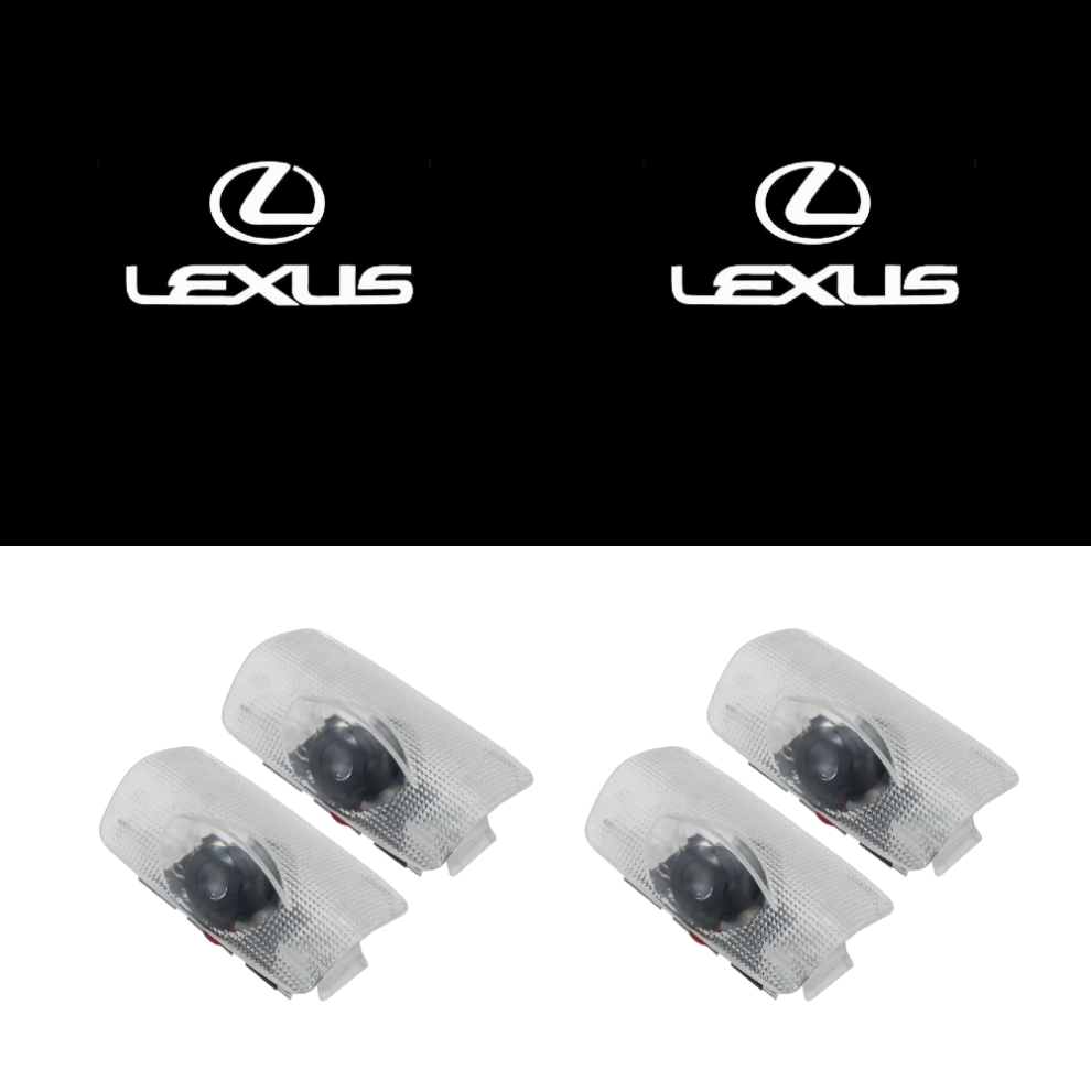 4Pcs Led Door Puddle Lights With Spindle Grille Pattern, Ghost Shadow Welcome Projector Courtesy Lamps For Lexus Es Gs Gx Ls Lx Rx 6083684377501