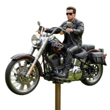 Motorrad-Windspinner aus Metall, 3D Garten-Windmühle für Hof und Außenbereich, dekorativ und wetterfest