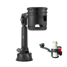 Toprema 2-in-1 Car Cup Holder Expander Adapter Adjustable Angle Suction Base Double Cup Drink Holder Fit Large Bottles Mugs