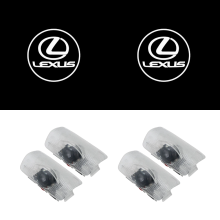 LED-Einstiegsleuchten für Autotüren, kompatibel mit Lexus IS NX RC CT, runde Emblem-Ghost-Schattenleuchten, Plug-and-Play Nachrüstung, 4er-Set