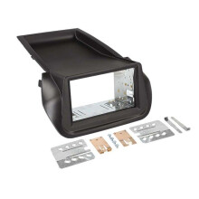 Adaptador de fachada 2-DIN para Peugeot / Fiat negro