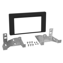 Placa de fachada 2-DIN compatible con Toyota Aygo X 04/2022-2023 negro mate
