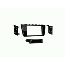 Fachada de autoradio 2 DIN con hueco para objetos compatible con Mitsubishi Mirage/Space Star