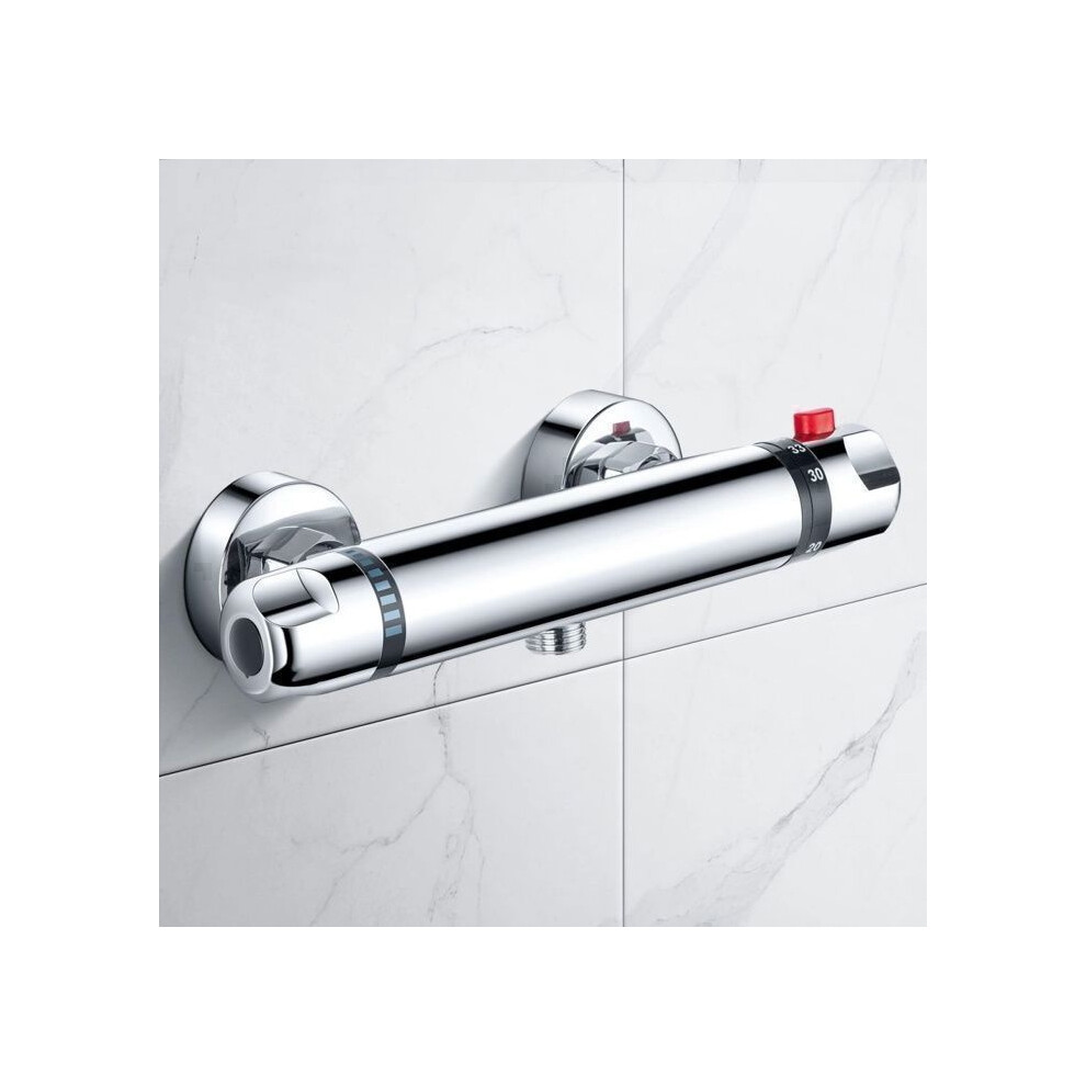 Thermostatic Shower Mixer Wall Mounted Chrome G1/2 Bathtub Faucet With Temperature Control 9492913110623