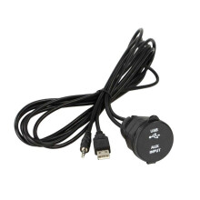 Boîtier USB/AUX integrado USB-A/jack protegido contra respingos de água