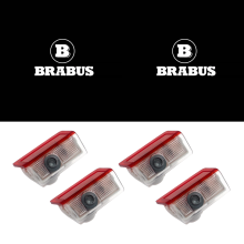 4 kpl HD LED-auton oven projektorivalot Brabus-logoyhteensopivat tervetuliaisvarjot lätäkkövalot auton muokkausvarusteet