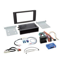Kit 2 DIN con compartimento compatible con VW T5 2003-2015/Touareg 2003-2010 SWC