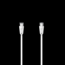 Hama - 00305043 - Cavo antenna Classic Line, connettore coassiale - accoppiatore coassiale, 3 m, 75 dB, Bianco ()