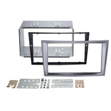 Adaptador de fachada 2-DIN para Opel Antara/Astra/Zafira carbón metálico